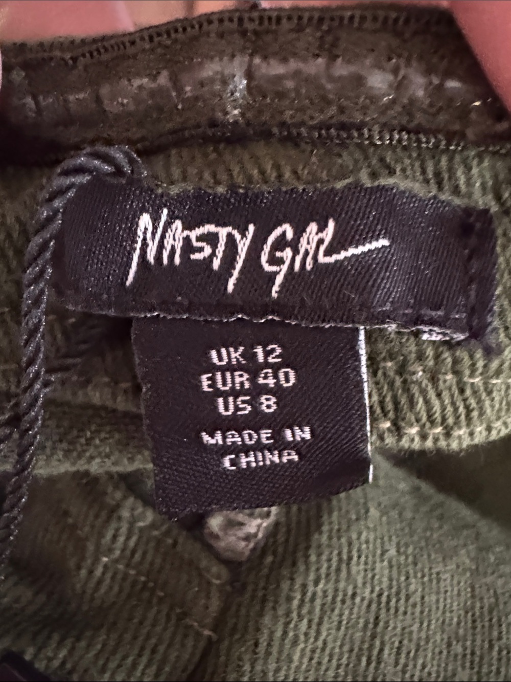 Nasty Gal Grunge Olive Green Strapless Cargo Romper - Picture 2 of 4